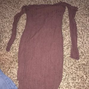 Off the shoulder fitted dress